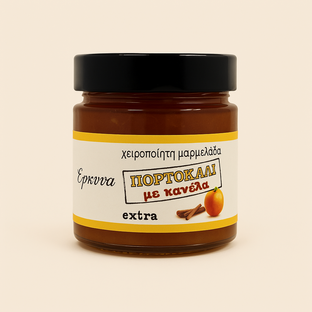 Χειροποίητη Μαρμελάδα Πορτοκάλι-Κανέλα