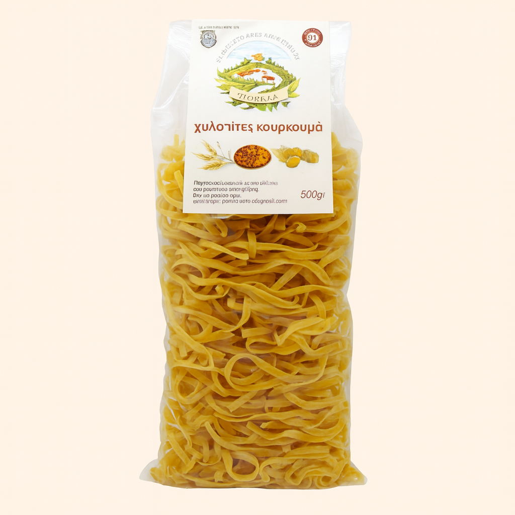 Traditional Greek Egg Pasta with Turmeric