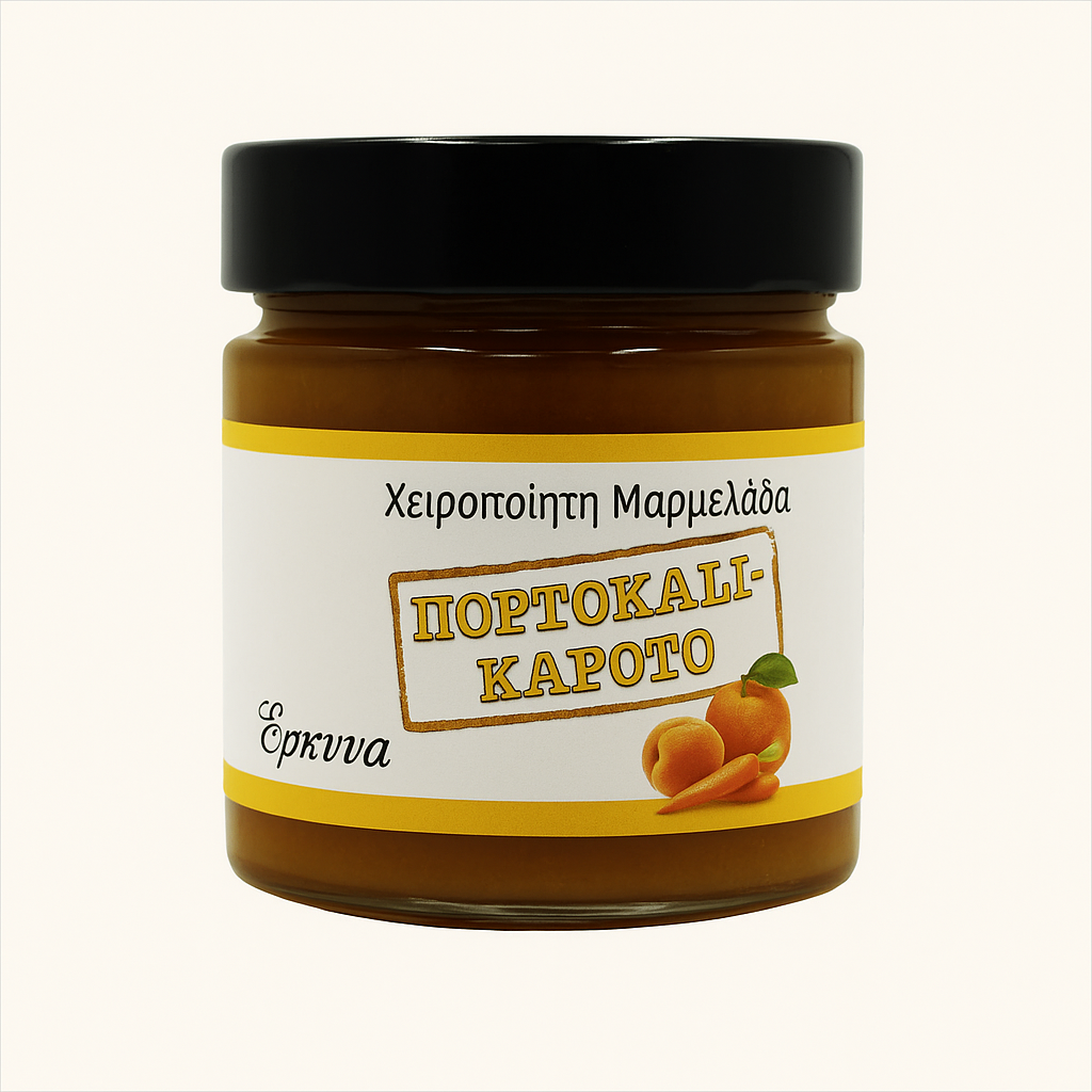 Χειροποίητη Μαρμελάδα Πορτοκάλι-Καρότο