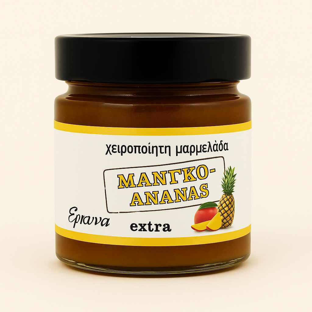 Μαρμελάδα Μάνγκο–Ανανά Χειροποίητη