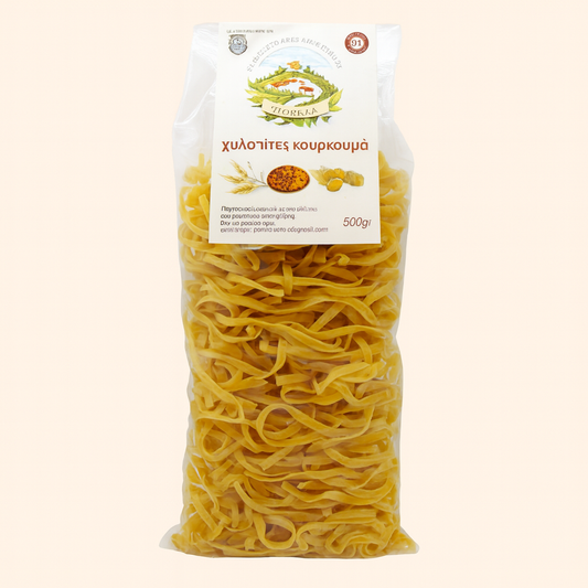 Traditional Greek Egg Pasta with Turmeric